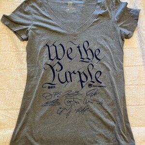 NEW No Tag We the Purple Women's Baltimore Ravens Graphic T-Shirt V-neck LARGE